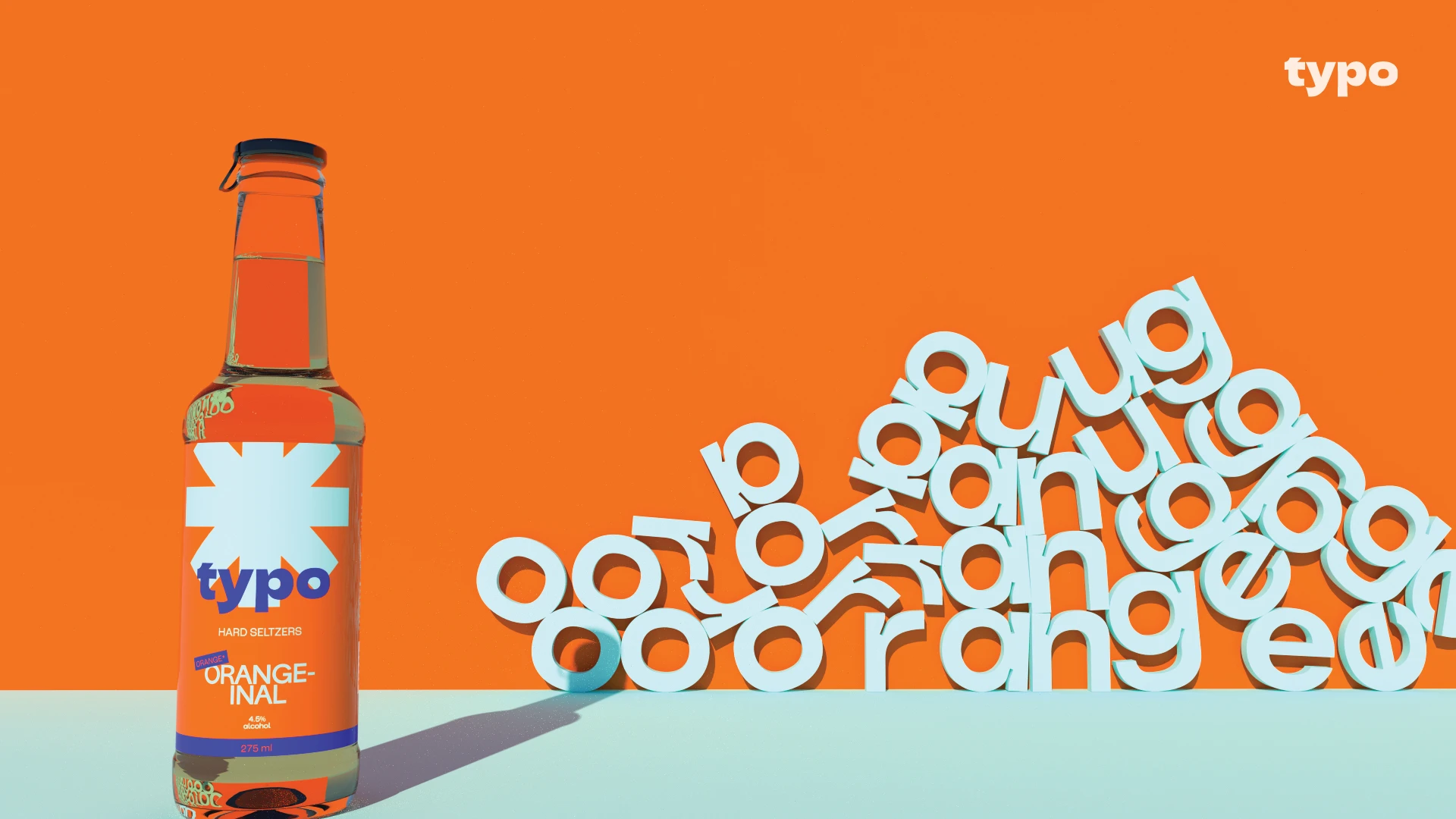 TYPO Hard Seltzer Beverage Brand Launch, Logo Design and Packaging Design